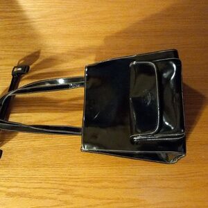 Womens polo shoulder bag black cecconi piero ravas purse